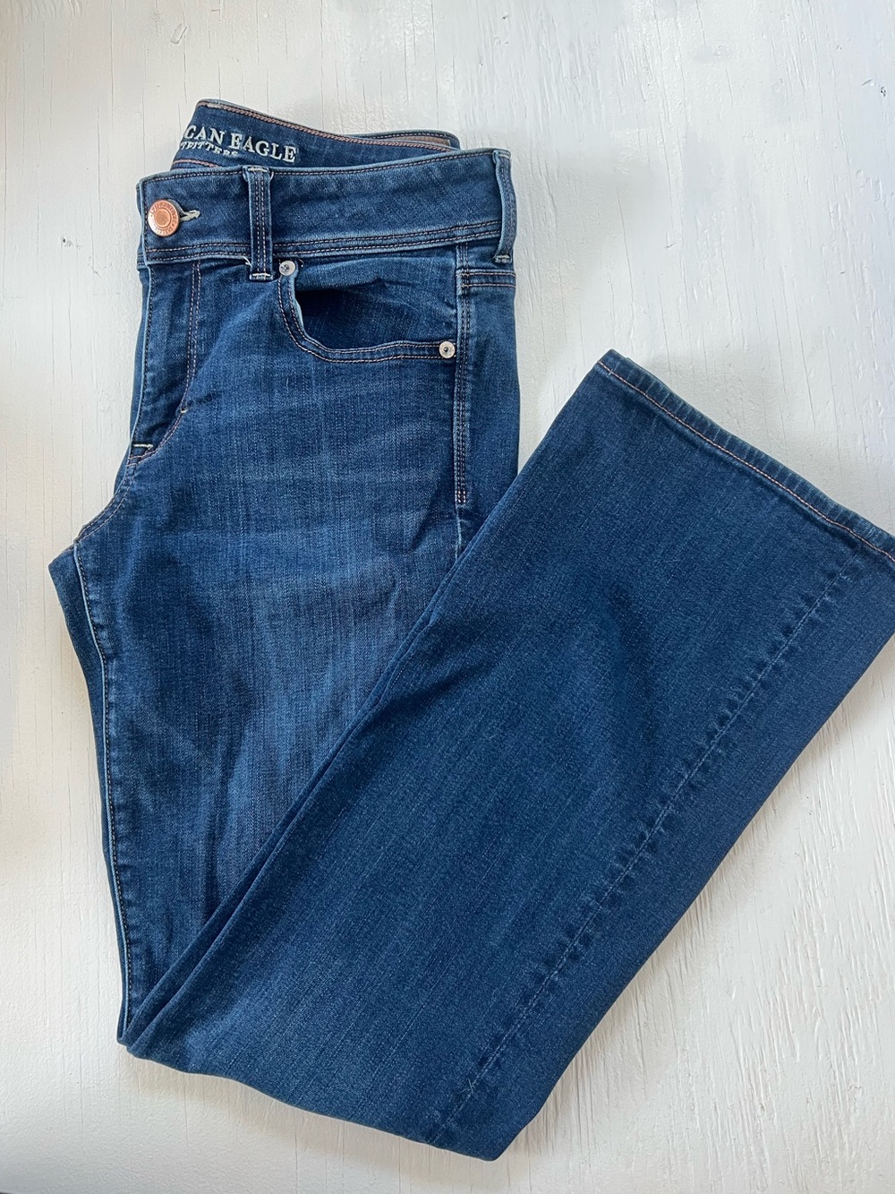 American Eagle Super Stretch Kick Boot Dark Wash Jeans